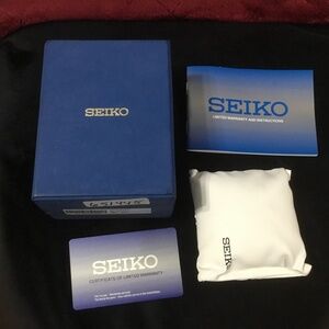 EMPTY SEIKO BOX - Warranty Card - Watch Cushion- Instructions Booklet